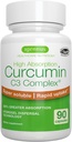 Igennus Advanced Curcumin C3 Complex, 300% Greater Absorption & Rapid Uptake, 95% Standardiseret Extract, 90 Servere, Clean Label, Vegan Supplement, 1- a- Day, 90 Kapsler