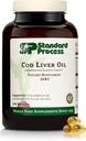 Standard Process Cod Leverolie - Hjælpemidler Sunde Hud & Øjne med Omega-3 Fedtsyrer & Vitaminer A og D - Knogle- og tandpleje support - Gluten- Gratis, Non- Dairy & Non- Soy - 180 Softgels (60 Servere)