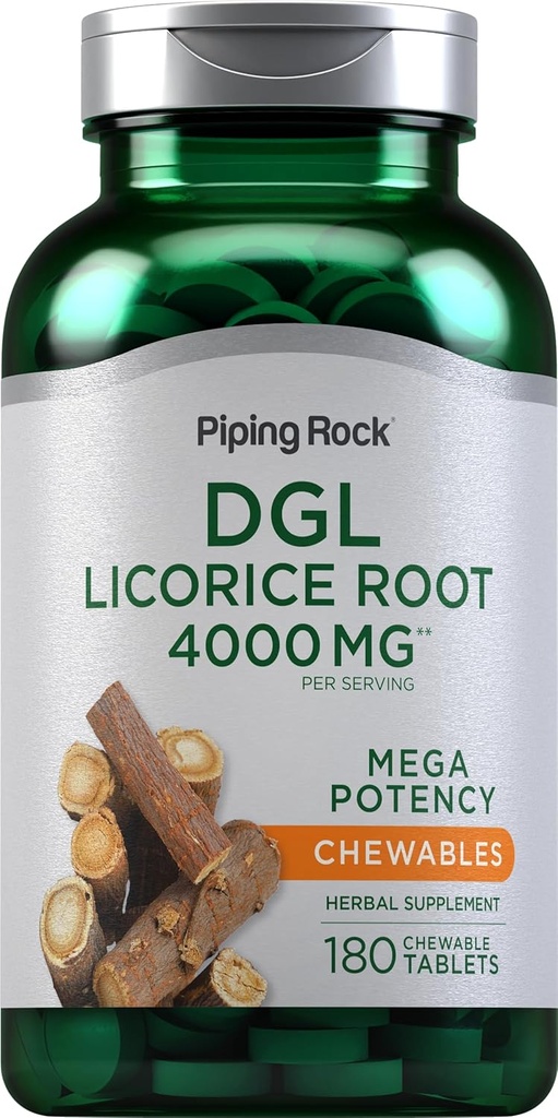 Piping Rock DGL Lakrids Chewable Tablets Dextg mg 124; 180 Greve