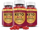 Justified Laboratories (3 Pack Great Resultater Keto ACV Gummies Advanced Formel 1000MG Formuleret med Pomegranate Beet Juice Powder B12 Vegan Non GMO 180 Gummys