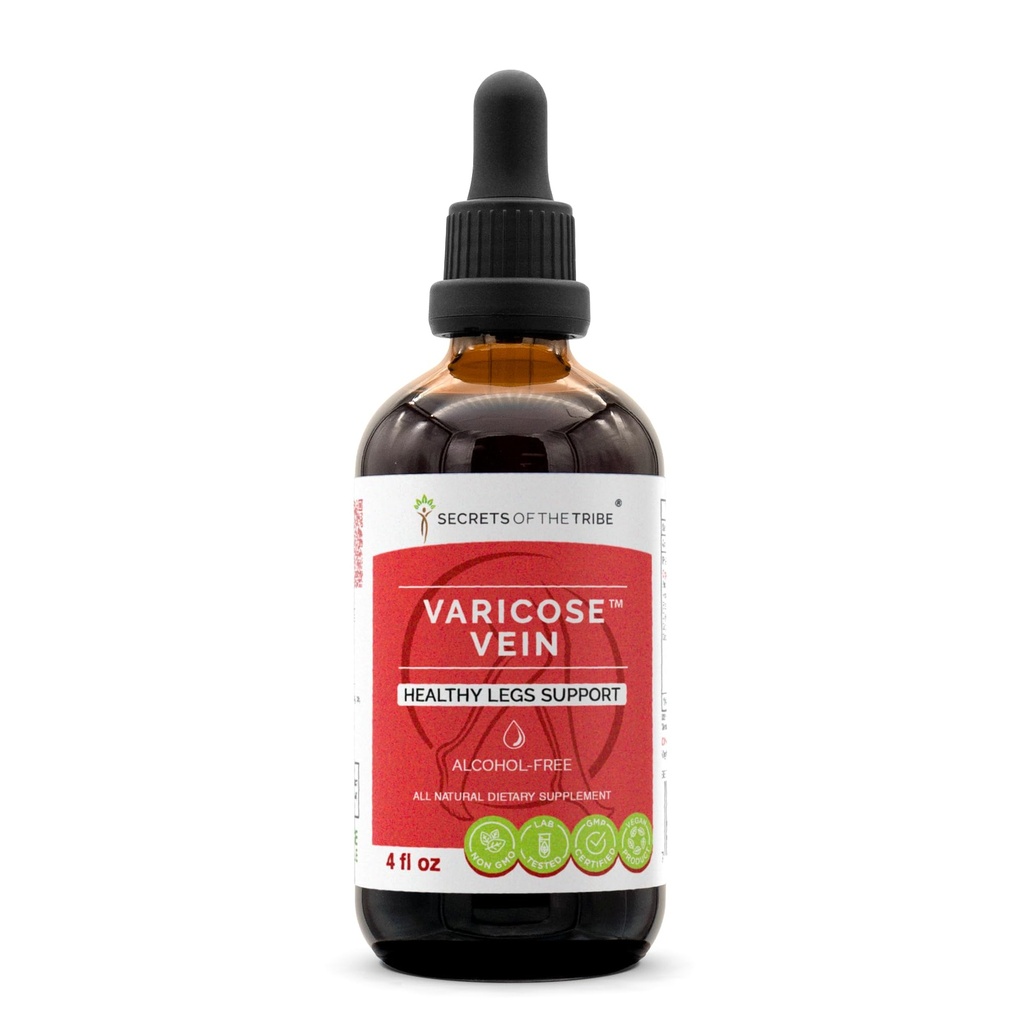 Hemmeligheder af Tribe Varicose Vein Alkohol- Gratis, Glycerite Slagterum, Horse Chestnut, Bilberry, Cayenne, Gotu Kola, Grape. Tinktur, urteudtræk Sund Ben Support 4 OZ