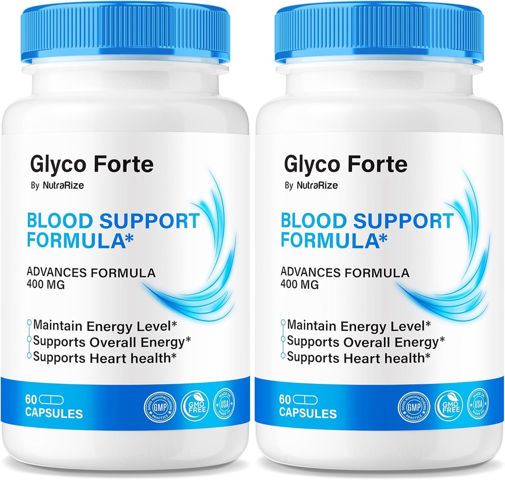 (2 Pack) Glyco Forte Kapsler, Officiel GlycoForte til at bevare den samlede sundhed, Alle naturlige formel til at understøtte blodcirkulation, Premium Glyco Forte Pastillas anmeldelse (120 Kapsler)