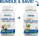 Naturlig Cure Labs Bundle: Premium Monolaurin 600mg + L- Lysin + Monolaurin 1: 1 Ratio