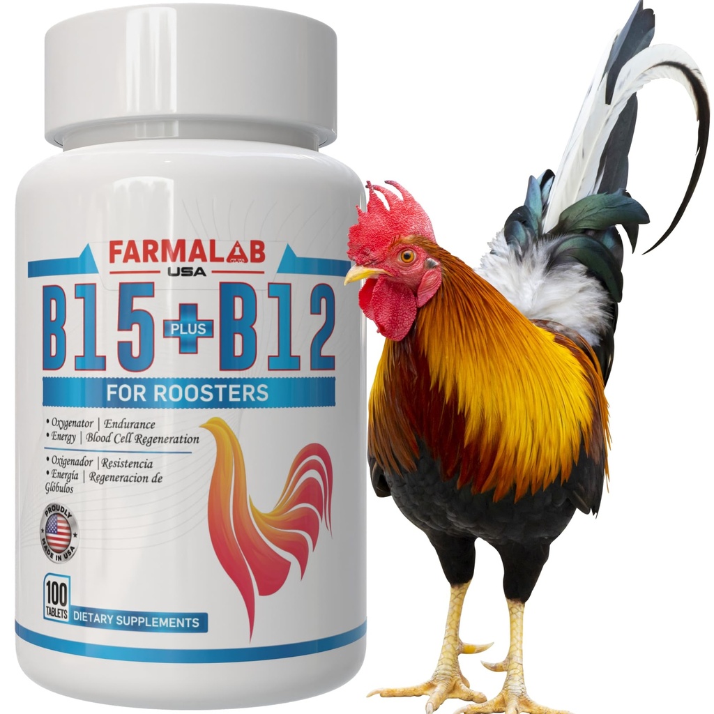 Farmalab B12 B15 til Roosters B15 B12 para Gallos 100 tabletter