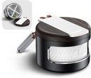 Metal Pill Organizer, Daily Pill Box 4 gange om dagen, Travel Pill Case 4 kompartmenter, Portable Pillbox, Pill Container Holder for Vitamin, Medicin, tillæg, Fish Oil, Sort
