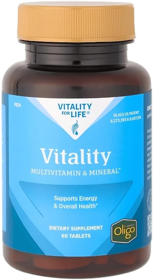 Melaleuca Multivitamin & Mineral supplement til mænd, drevet af Oligo (60 tabletter) Vitality Herre MultiVitamin understøtter energi & Samlet sundhed