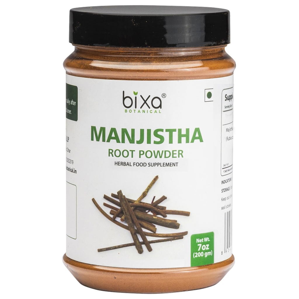 bixa BOTANITIC Manjistha Powder Note 124; Rubia cordifolia