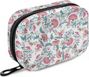 Naanle Paisley Floral Butterfly Pill Box 7 Day Pill Case Travel Pill Organizer Bag med lynlås Pill Holder Portable Weekly sag kompakt størrelse for vitamin supplement.