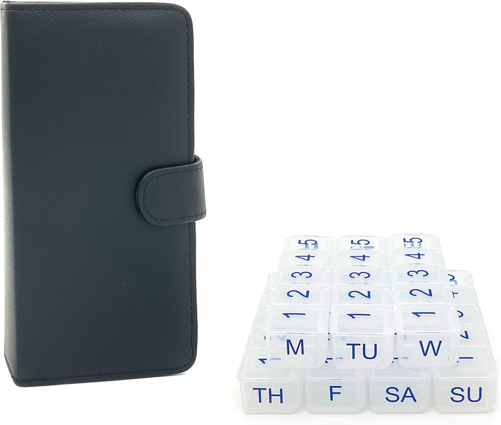 e- Pill 5 gange en dag x 7 dag Compact Weekly Pill Organizer, Vitamin og Medicin Pill Box - med Discreet Case