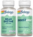 SOLARAY Bean Enzyme og Super Digestaway - fordøjelsesfremmende enzymer Bundle - Alpha Galactosidase, Papain, Ginger, Pepsin, Betaine HCl, Aloe Vera og mere - fordøjelse og næringsstof Absorption Support, 60 / 90ct
