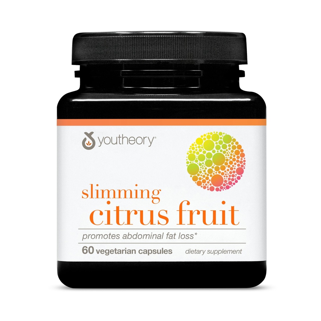Youtory Slimming Citrus Fruit - Vegansk sundhedstillæg med krom - Understøtter Samlet Wellness * - Dairy, Soy & Gluten Free - 60 Vegetariske kapsler
