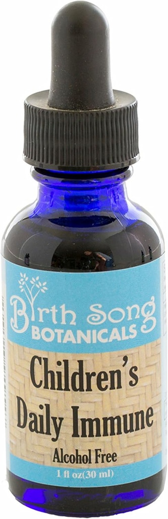 Birth Song Botanicals Children's Organic Daily Immune Herbal Tincture, Herbal Astragalus Supplement, 1oz Bottle