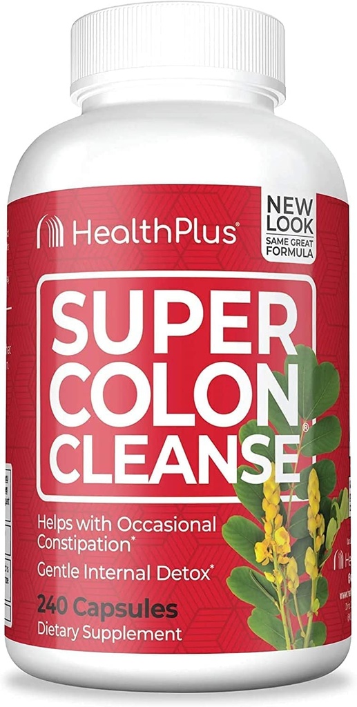 Health Plus Inc., Super Colon Cleanse, 500 mg, 60 kapsler - 2pc