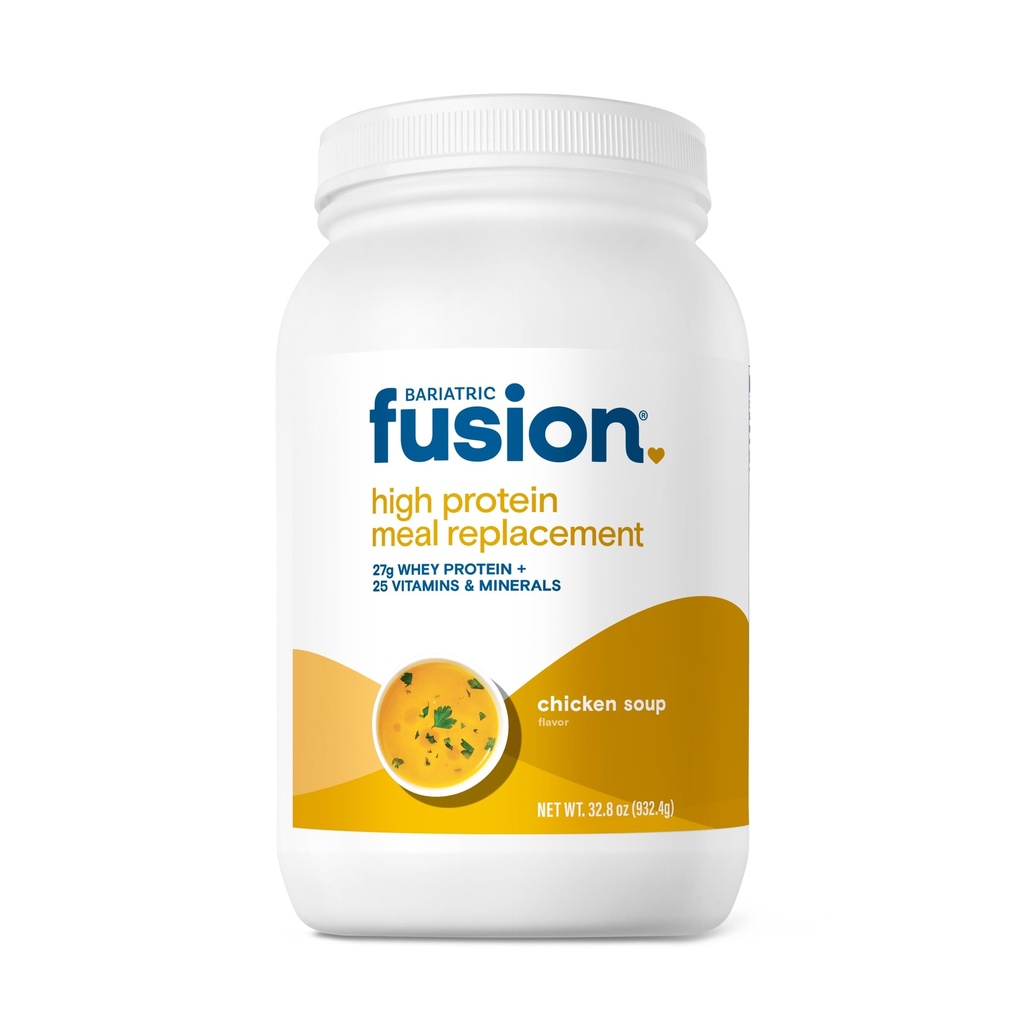 Bariatric Fusion Chicken Soup Meal Erstatning 27g Protein Powder, 21 Servering Tub for Bariatric Kirurgi Patienter, herunder Gastric bypass og Ærme Gastrectomy - Ingen Gluten, Aspartam eller sukker