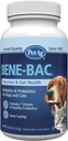 PetAg Bene- Bac - 4.5 oz pulver - FOS & Probiotika til hunde, Katte, Exotic & Wildlife Mammals