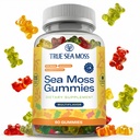 TrueSeaMoss Irish Sea Moss Gummies med Burdock Root & Bladderwrack - Vegansk Formel for voksne & Børn - Non-GMO, Gelatin- fri, Fruit Flavor - Made in USA - 60 Gummies