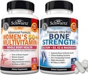 BioSchwartz Dagligt Multivitamin til kvinder 50 & Over (1 måned Tilgang) Plus Knoglestyrke Mineral supplement med Calcium og Magnesium (1 måned Tilgang)