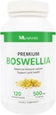 ML Naturals Premium Boswellia, 120 vegetabilske kapsler (65% boswellinsyre). Sund fælles støtte. Non- GMO, NSF- Certified & cGMP- Compliant