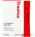 Freetox Lever Detox Jelly Sticks - Pre- Party tømmermænd Support & Next- Day Recovery Supplement - Hydration + Antioxidanter - Berry Flavor - 10 Stick Pack