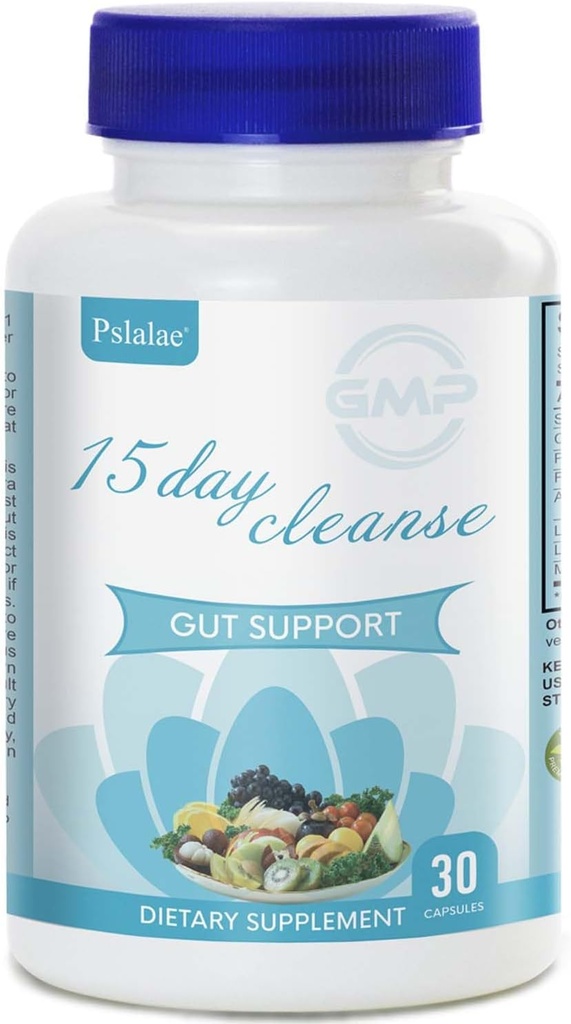 15 dages rengøring, Gut og Colon Support, Avanceret 15 dages rengøring Detox for kvinder og mænd med Senna, Cascara Psyllium Husk & Sagrada, 30 Greve