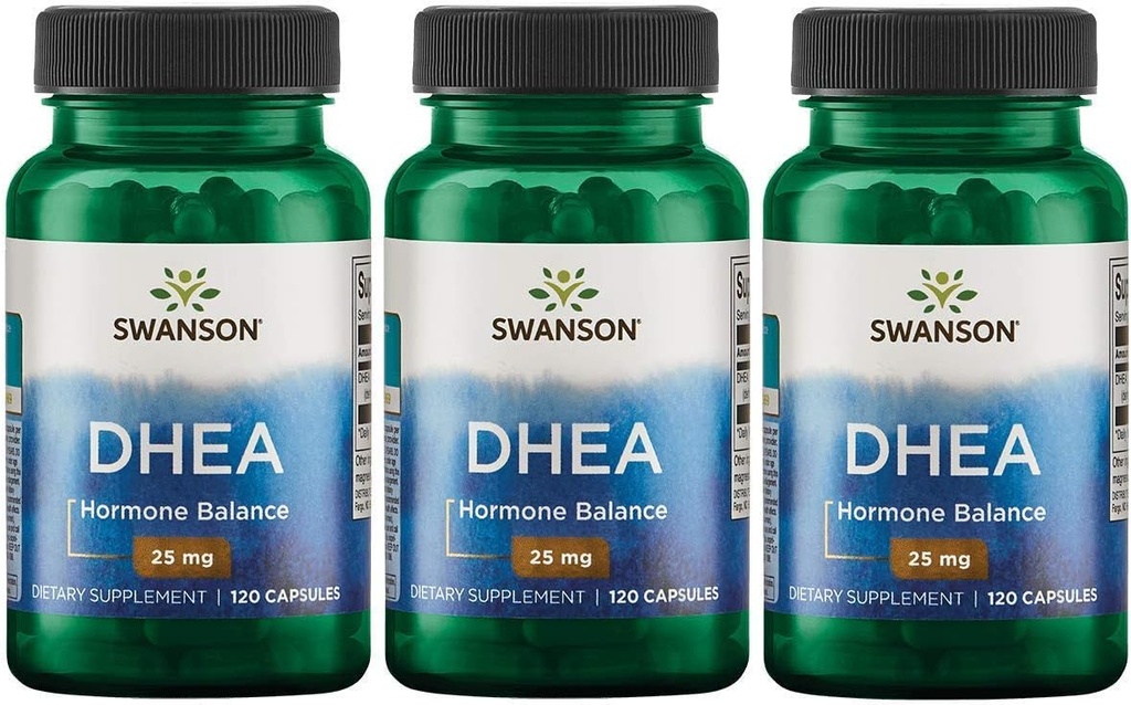 Swanson Premium Brand Dea - høj potens 25 mg 120 Caps 3 Pack
