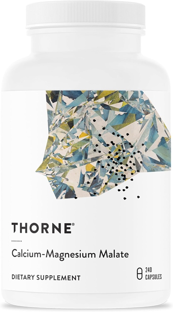 THORNE - Calcium- Magnesiummalat - Gluten- Free Supplement med Magnesium & Calcium understøtter ben sundhed & muskeltræthed * - 240 kapsler
