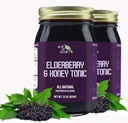 Green Jay Gourmet Elderberry Tonic - All Natural Elderberry Syrup - Elderberry Immunsupport til børn og voksne - Kraftfuld Elderberry & Honning Blend - Sambucus Elderberry Syrup - 2 x 22 Ounces