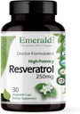 Emerald Labs Resveratrol - Kosttilskud med Resveratrol til celle- og kardiovaskulær støtte - 30 grøntsagskapsler