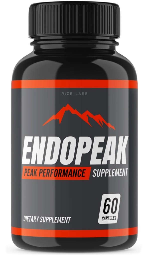 rize labs - Endopeak Peak Performance Kapsler for mænd, Maksimal styrke, Ultra Pure Non- GMO Vegan Supplement, Advanced Formel (60 Kapsler)