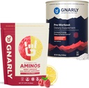 Gnarly Nutrition Gnarly Preworkout Strawberry Lemonade (14.82oz) Aminos Berry Lemonade Coffein Free (10.58oz)