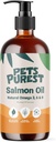 Pets Pure Salmon Oil for Hunde, Katte, Heste, Ferrets & Kæledyr - 32 Fl Oz 100% Pure Premium Food Grade - Natural Omega 3, 6 & 9 Supplement - Fremme Coat, Hud, Fælles og Hjerne Sundhed