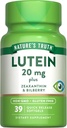 Nature's Truth Lutein and Zeaxanthin | 20 mg | 39 Softgels | with Bilberry | Non-GMO & Gluten Free Supplement