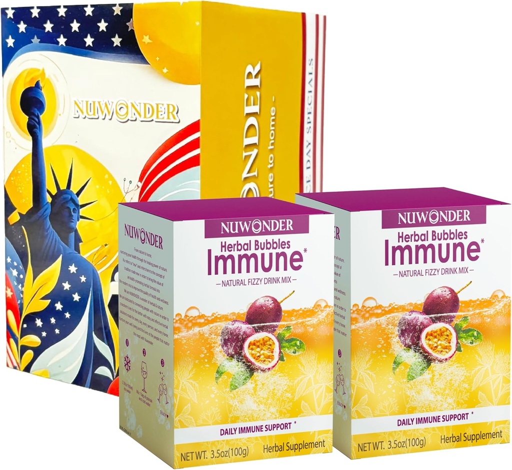 Immunbooster Fizzy Drink Mix Herbal Supplement Lavet med Astragalus, Ingefær, Jujube, Atractylodes, Passionsfrugt, Ingen Kunstig, 10pakninger (2 bokse)