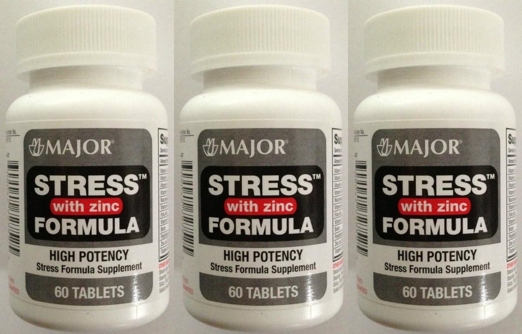 Rugby Multivitamin med Zink Stress Formel - Kosttilskud - 60 tabletter (3 stk.)