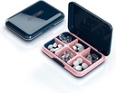 Daily Pill Organizer, Pill Box til purse - Dtouayz rejse pill sag, Vitamin supplement og Medicin Dispenser Vandtæt 6 Segment Medicine Holder, Ugentlig Stor Pill Container