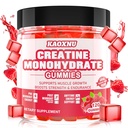 Creatin monohydrat Gummies for mænd og kvinder 120 CT - 5000mg af Creatin monohydrat per servering - Sukker fri tyggetakrel for muskel styrke, muskel builder, energi boost (Raspberry Flavor)