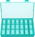 BUG HULL Weekly Pill Organizer 3X om dagen, Daily 7 Day Medicine Pill Organizer 3 gange om dagen, Travel Pill Case Container for Vitaminer, Kosttilskud