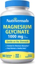 Magnesium Glycinat Nutrition Kosttilskud 1000mg 100% Chelated for Maximum Absorption Non- GMO Gluten Free 90 Veggie Kapsler