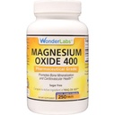 Wonder Labs Magnesiumoxid 400, 483mg Magnesiumoxid Pharmaceutical Grade * * Sammenlign med MAG- OX 400 ® - 250 tabletter