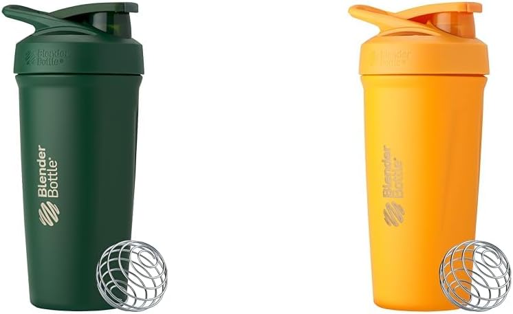 BlenderFlaske 24-Ounce rustfrit stål Shaker Cup Bundle med Wire Whisk - Forest og Mango
