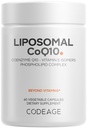 Kodeage Liposomal CoQ10 Supplement - 125 mg Coenzym Q10 med E-vitamin Isomerer Tocopheroler - 2 - Måned Supply - 1 Kapsel Per Servering - Liposomal Levering - Vegan, Non- GMO, Gluten- Free - 60 Kapsler