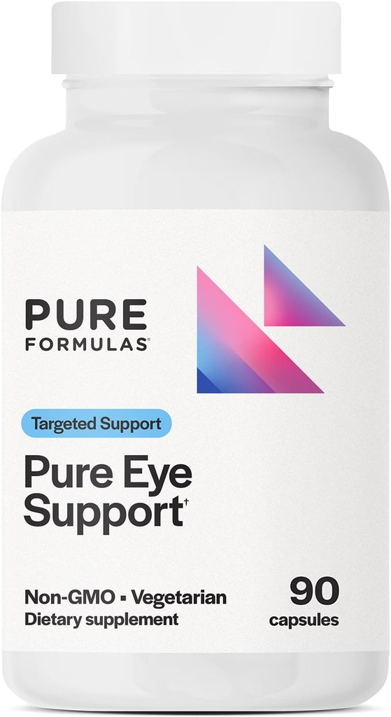 PureFormulas Pure Eye Support Note 124; Lutein og Zeaxanthin Supplement - 90 Vegetariske kapsler