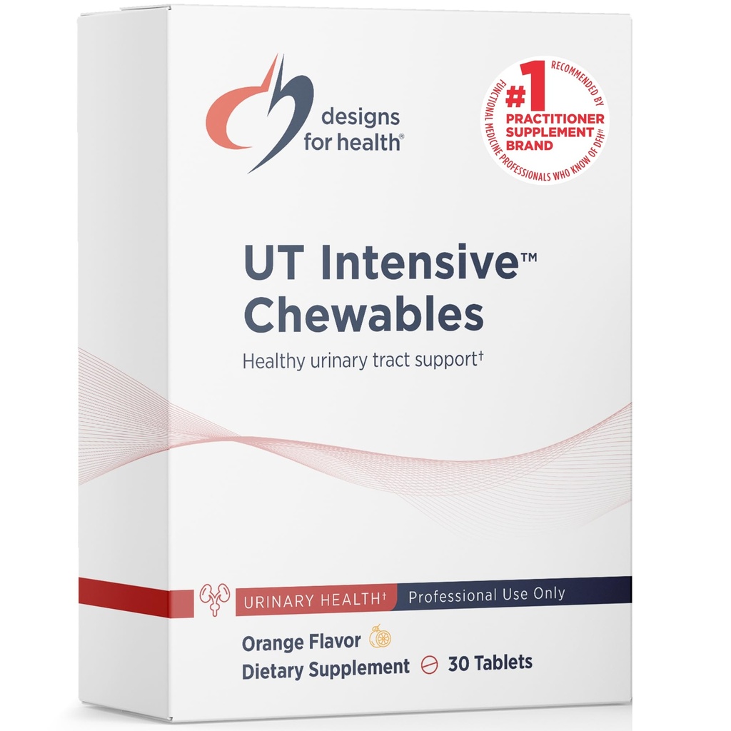 Design til sundhed D-Mannose med Cranberry Chewables - UT Intensive Chews for Kvinder + Mænd, Urinary Tract Support Supplement med Cranberry Extract - Natural Orange Flavor - Vegan (30 tabletter)