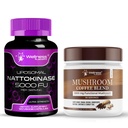 WELLENess LASSRX Natokinase Supplement kapsler 5000 FU - champignon kaffe blend