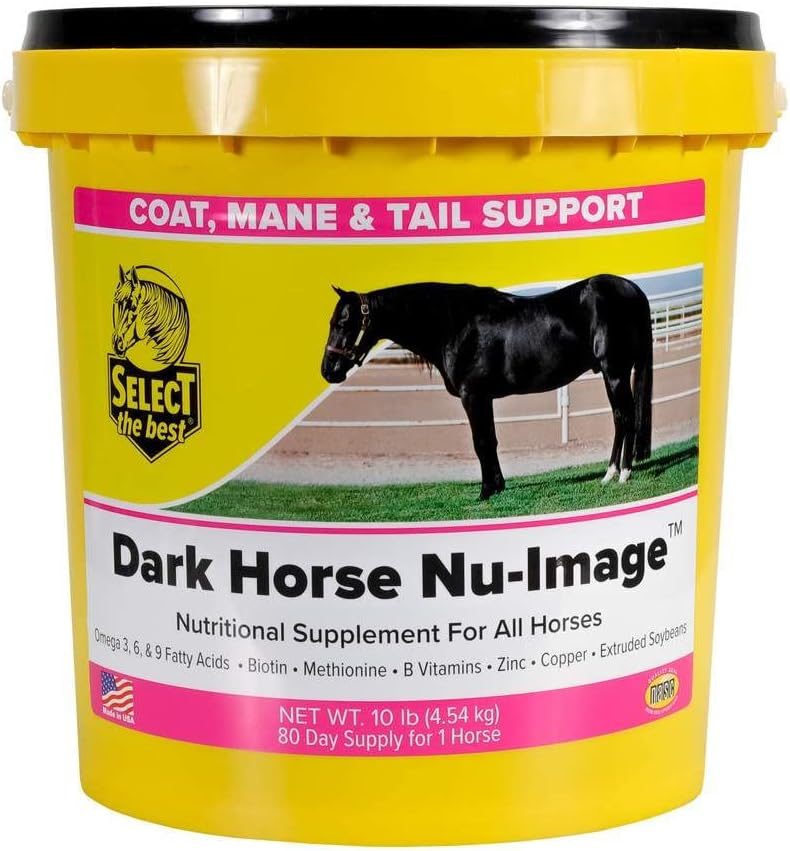 RICHDEL 784299621008 Dark Horse Nu- Image Hoof & Coat Support for Heste, 10 LB