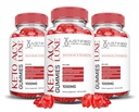 (3 Pack) Luxe Keto ACV Gummies Advanced Formel 1000MG Luxe Keto Gummies Apple Cider Vinagar Formuleret med Pomegranate Beet Juice Powder B12 Vegan Non GMO 180 Gummys