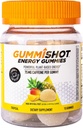 GummiShot Energy Gummies, 1125 mg Plant- baseret koffein Chews per flaske, lang holdbarhed energi boostere, Tropisk (15ct)