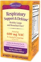 Nature 's Secret Respiratory Support & Defense - 60 tabletter - fremmer sunde lunger og bronkiale spor - med NAC, Bukkehorn & Marshmallow - 30 Serveringer