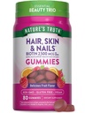 Nature 's Truth Hår Skin and Nails Gummies Memory 124; 80 Greve 124; 2500mcg af Biottin Memory 124; Vegan, Non- GMO, Gluten Free Supplement Memory 124; Vitamin til kvinder og mænd