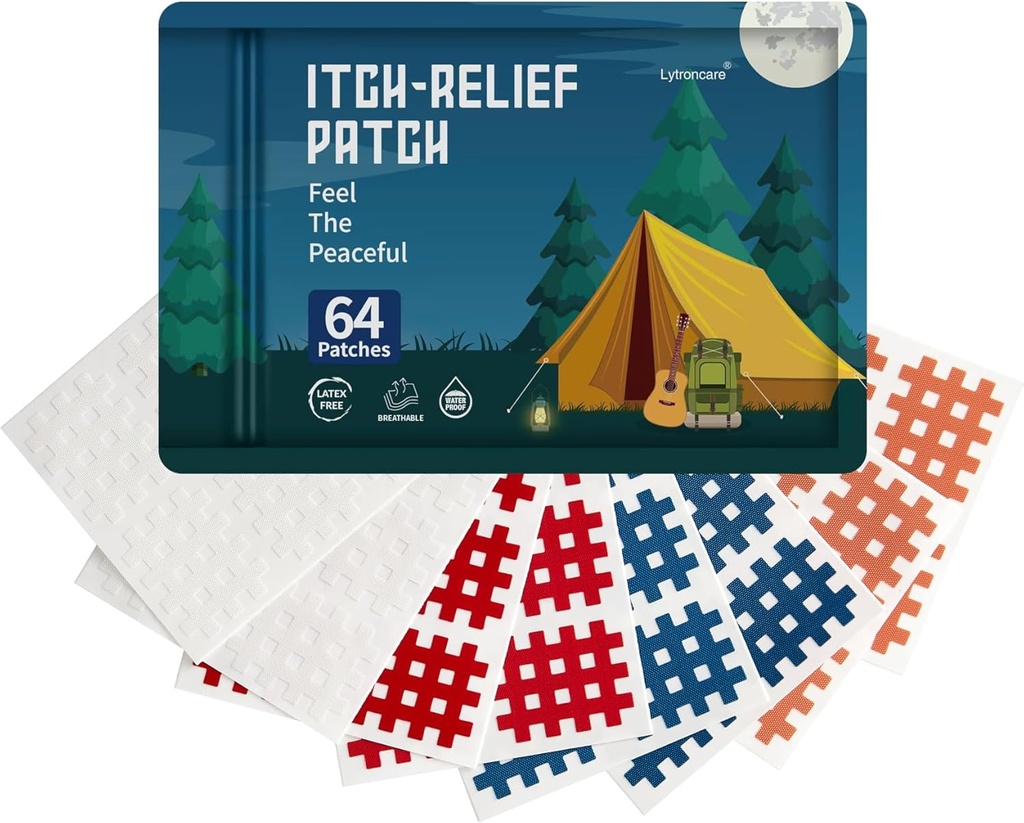 Bug Bite Itch Relief Patch for Kids (64 Greve), Road Travel Essentials for Kids, Naturlige Ingredienser